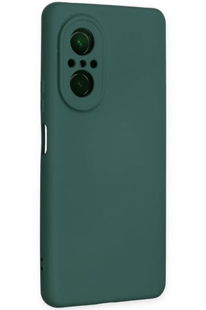 Huawei Nova 9 SE Kılıf Nano içi Kadife Silikon - Koyu Yeşil