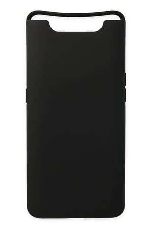 Samsung Galaxy A80 Kılıf Nano içi Kadife Silikon - Siyah