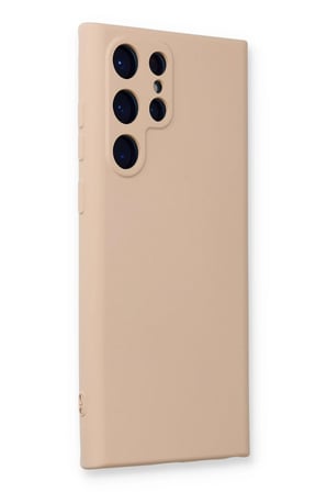 Samsung Galaxy S23 Ultra Kılıf Nano içi Kadife Silikon - Pudra