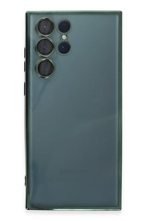 Samsung Galaxy S22 Ultra Kılıf Lensli Silikon - Yeşil