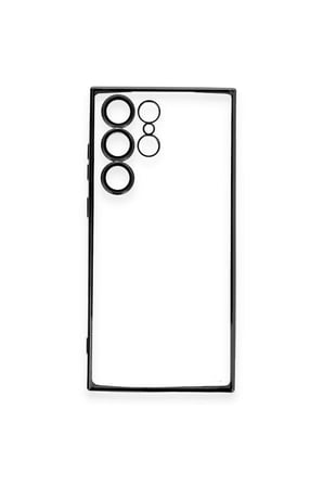 Samsung Galaxy S23 Ultra Kılıf Lensli Silikon - Siyah