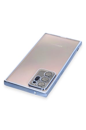 Samsung Galaxy Note 20 Ultra Kılıf Lensli Silikon - Açık Mavi