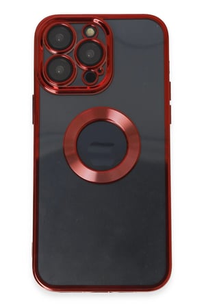 Mey İthalat®  iPhone 14 Pro Kılıf Slot Silikon - Kırmızı