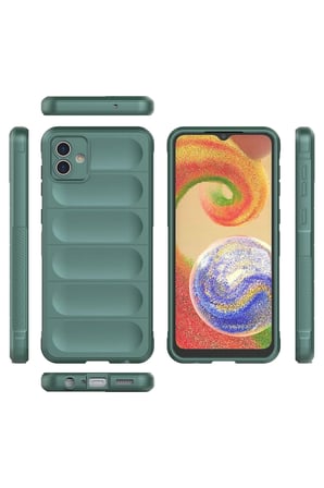 Mey İthalat®  Samsung Galaxy A04E Kılıf Optimum Silikon - Koyu Yeşil