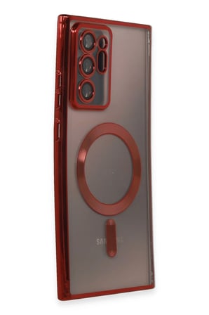 Samsung Galaxy Note 20 Ultra Kılıf Kross Magneticsafe Kapak - Kırmızı