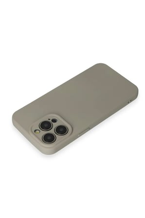 Mey İthalat®  iPhone 15 Pro Max Kılıf Nano içi Kadife Silikon - Beyaz Titanyum