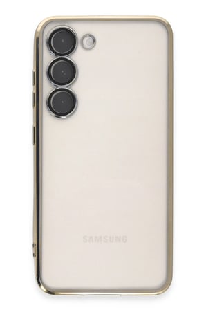 Samsung Galaxy S24 Kılıf Lensli Silikon - Gold