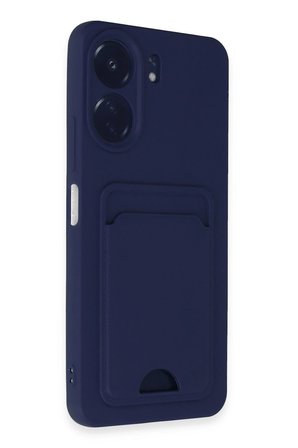 Mey İthalat®   Redmi 13C Kılıf Kelvin Kartvizitli Silikon - Lacivert