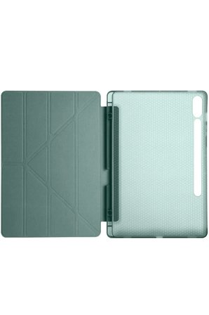 Mey İ̇Thalat®  Samsung Galaxy X610 Tab S9 Fe Plus 12.4 Kılıf Kalemlikli Mars Tablet Kılıfı - Koyu Yeşil