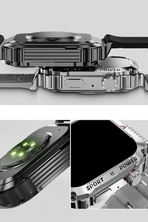 Mey İthalat  OD3 2.1 inç IPS Ekran IP68 Su Geçirmez Konuşma ve NFC Özellikli Akıllı Saat - Gümüş