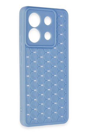 Mey İthalat®   Redmi Note 13 Pro 5G Kılıf Petek Silikon Kapak - Mavi