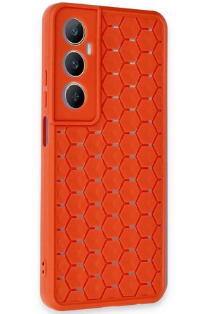 Mey İthalat®  Realme C65 Kılıf Petek Silikon Kapak - Kırmızı