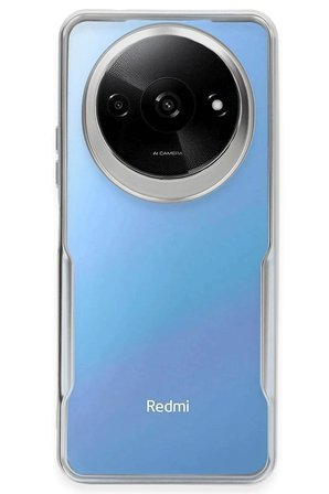 Mey İthalat®   Redmi A3 4G Kılıf Boyi Silikon Kapak - Gümüş