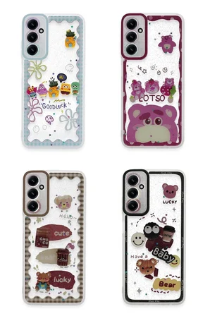 Mey İthalat®  Samsung Galaxy A15 4G Kılıf Sweet Desenli Silikon Kapak - Şeffaf