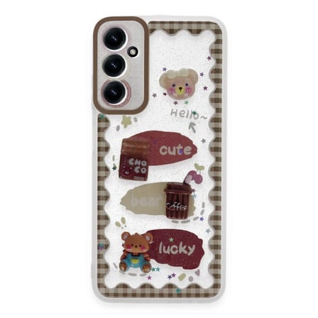 Samsung Galaxy A25 5G Kılıf Sweet Desenli Silikon Kapak - Şeffaf