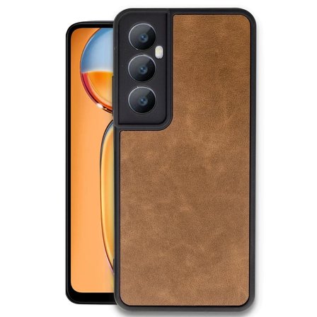 Mey İthalat®  Realme C65 Kılıf Aras Deri Kapak - Taba