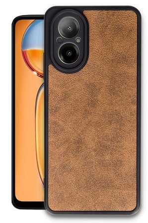 Mey İthalat®  Realme 12 Lite Kılıf Aras Deri Kapak - Taba