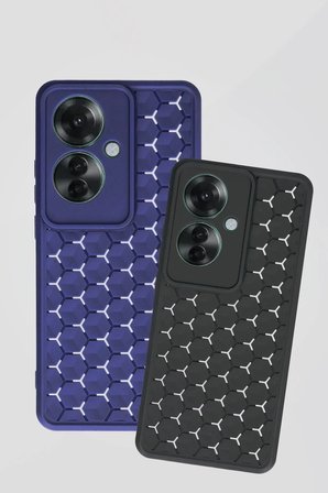 Mey İthalat®   Reno 11F Kılıf Petek Silikon Kapak - Koyu Yeşil