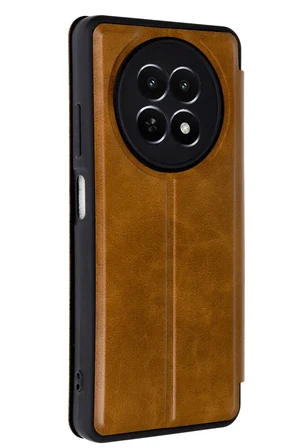 Mey İthalat®  Realme 12 5G Kılıf Flip Cover - Taba