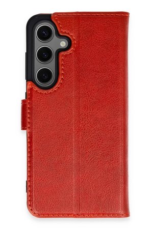 Mey İthalat®  Samsung Galaxy S24 Kılıf Trend S Plus Kapaklı Kılıf - Kırmızı