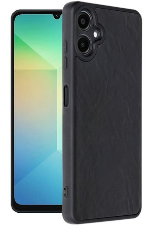 Mey İthalat®  Samsung Galaxy A06 Kılıf Aras Deri Kapak - Siyah