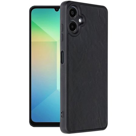 Mey İthalat®  Samsung Galaxy A06 Kılıf Aras Deri Kapak - Siyah