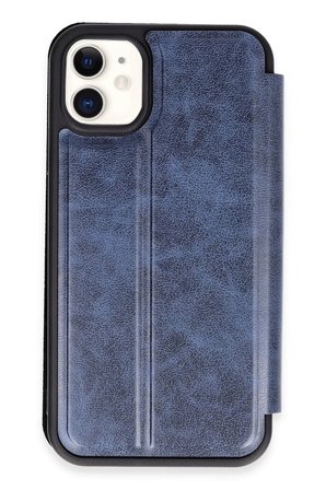 Mey İthalat®  iPhone 11 Kılıf Flip Cover - Lacivert