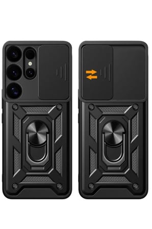 Samsung Galaxy S25 Ultra Kılıf Pars Lens Yüzüklü Silikon - Yeşil