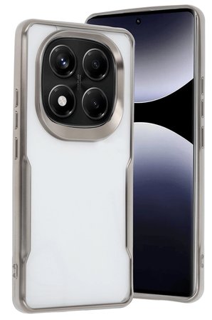 Mey İthalat®   Redmi Note 14 Pro 5G Kılıf Boyi Silikon Kapak - Titan Gri
