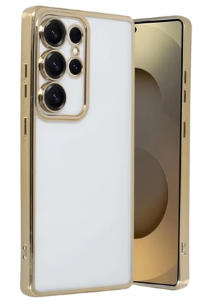 Samsung Galaxy S25 Ultra Kılıf Lensli Silikon - Gold