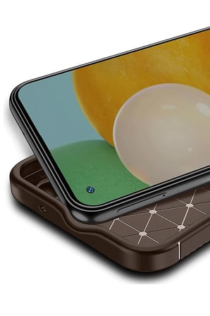 Mey İthalat®   Poco X7 Pro Kılıf Auto Focus Karbon Kapak - Kahverengi