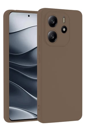 Redmi Note 14 4G Kılıf First Silikon - Kahverengi
