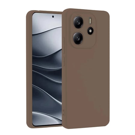Redmi Note 14 4G Kılıf First Silikon - Kahverengi