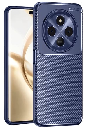 Tecno Spark 30 Kılıf Auto Focus Karbon Kapak - Lacivert