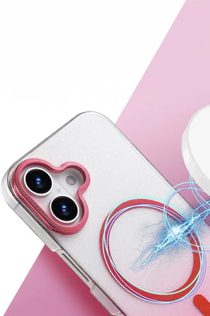 Apple Uyumlu iPhone 16 Plus Glossy Magsafe Kapak - Mavi