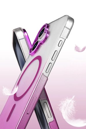 Apple Uyumlu iPhone 16 Plus Glossy Magsafe Kapak - Mavi