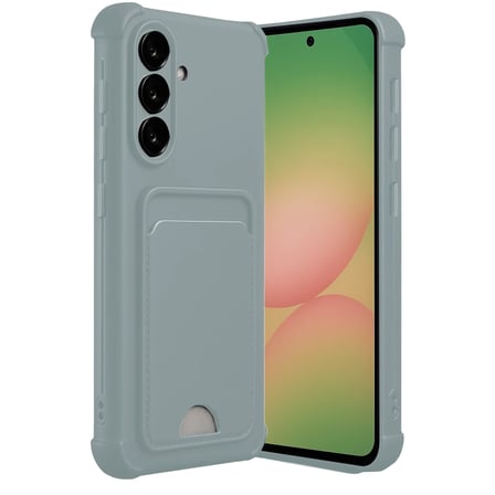 Mey İthalat®  Samsung Galaxy A56 Kılıf Kelvin Kartvizitli Silikon - Açık Yeşil