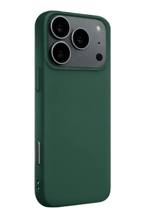 Mey İthalat®  Apple Uyumlu iPhone 17 Pro Max Nano içi Kadife Silikon - Koyu Yeşil