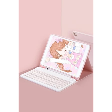 Mey İthalat  Samsung Galaxy X730 Tab S11 Kılıf KC01 Smart Klavyeli Tablet Kılıfı - Pembe