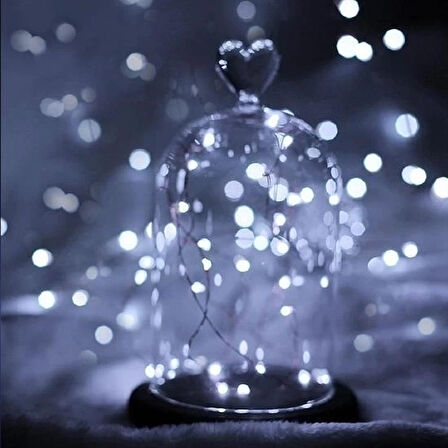 Pilli 5 metre Dekoratif Peri Led Beyaz Aydınlatma Süsleme ası