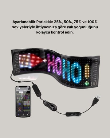 Gece Kullanıma Uygun Pixel RGB LED Panel Estetik Atmosfer Işığı