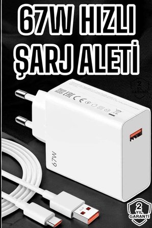 Mey İthalat® 67W Şarj Aleti Turbo Hızlı Type-C Şarj