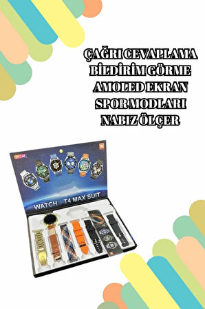 CEYLAN ADAM 2025 Model Çok Kordonlu Akıllı Saat ve Bluetooth Kulaklık El Fenerli