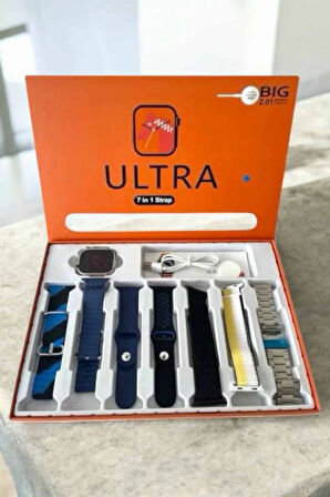 CEYLAN ADAM Akıllı Saat 7 Kordonlu Bildirim Görebilen Metal Kordon GPS Özelliği