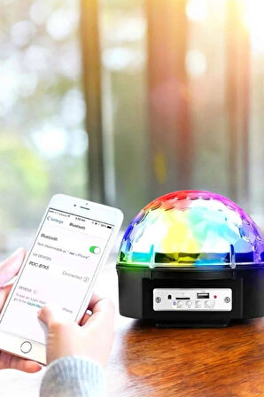 CEYLAN ADAM Bluetooth ve Uzaktan Kumandalı Çok Renkli Masaüstü Disko Topu