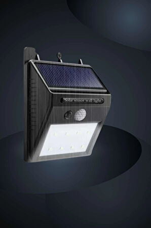 CEYLAN ADAM Bahçe Aydınlatma Sensörlü Güneş Enerjili Duvar Lambası 40 Led Işık