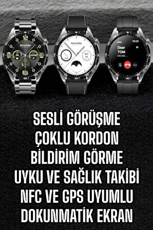 CEYLAN ADAM Akıllı Saat Titreşimli Amoled Ekran Uyku ve Sağlık Takibi Sesli Görüşme