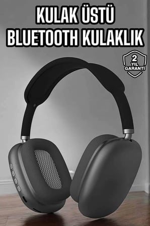Mey İthalat® P9 Plus Hi-fi Ses Kalitesi Ayarlanabilir Mikrofonlu Bluetooth Kulaklık Siyah