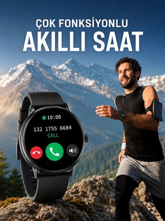 Mey İthalat® Akıllı Saat Çok Fonksiyonlu Sesli Görüşme NFC Uyumlu Amoled Ekran
