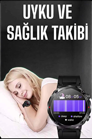 CEYLAN ADAM Akıllı Saat Yeni Nesil Bluetooth Bağlantılı Uyku ve Sağlık Takibi NFC ve GPS